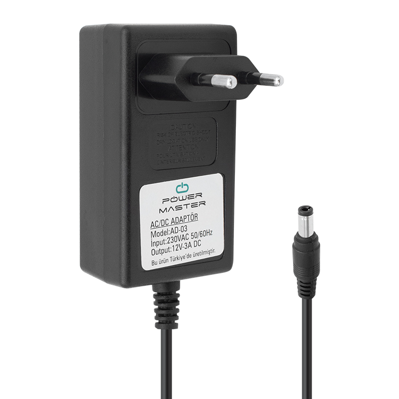 12 VOLT - 3 AMPER PLASTİK KASA PRİZ TİPİ ADAPTÖR 5.5*2.5 UÇ (5271)