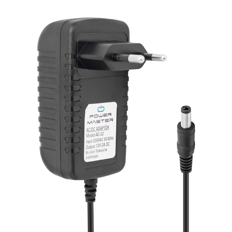 12 VOLT - 2 AMPER PLASTİK KASA PRİZ TİPİ ADAPTÖR 5.5*2.5 UÇ (5271)