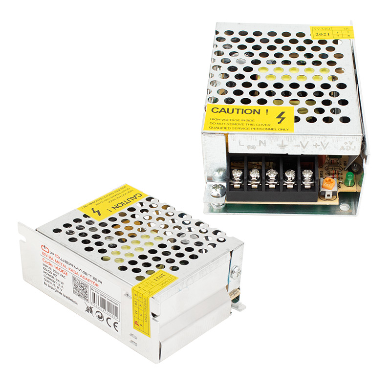 12 VOLT - 2 AMPER - 24 WATT METAL KASA ADAPTÖR (5271)