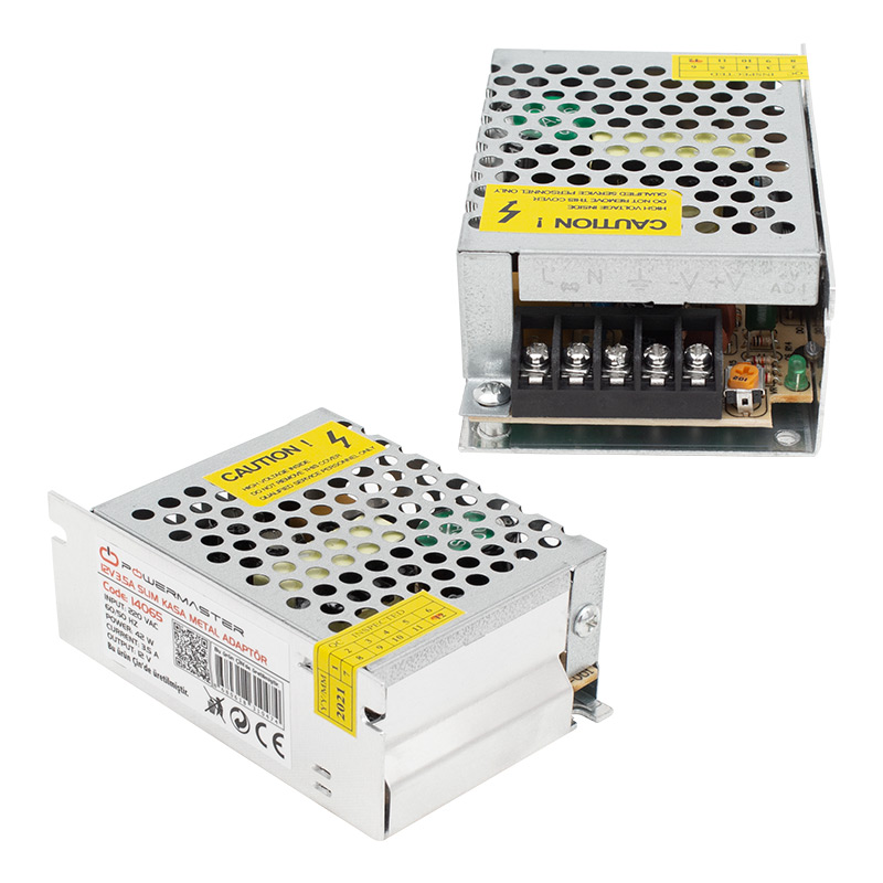 12 VOLT - 3.5 AMPER - 42 WATT METAL KASA ADAPTÖR (5271)
