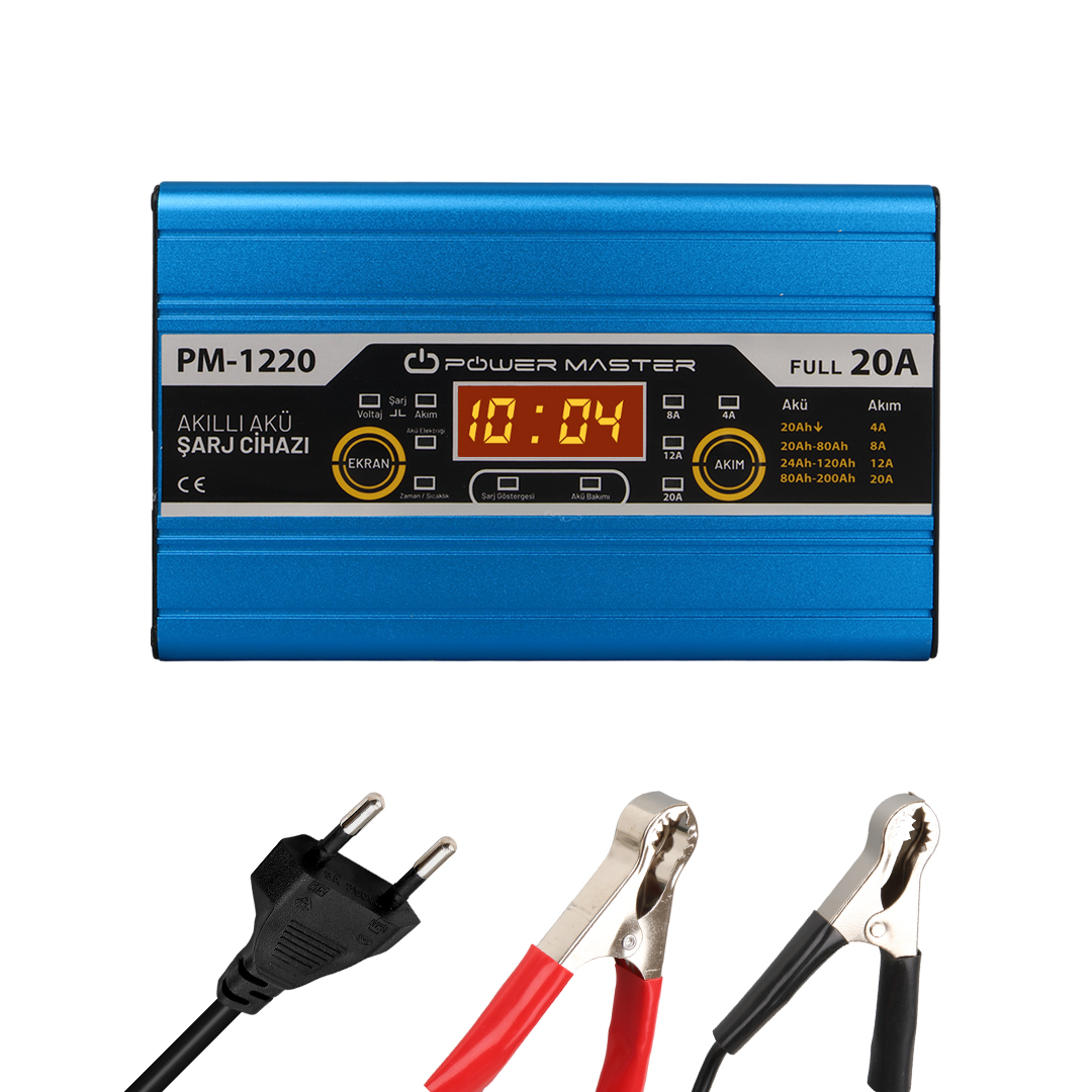 12 VOLT MAX 20 AMPER LCD EKRANLI AKÜ ŞARJ CİHAZI (5271)