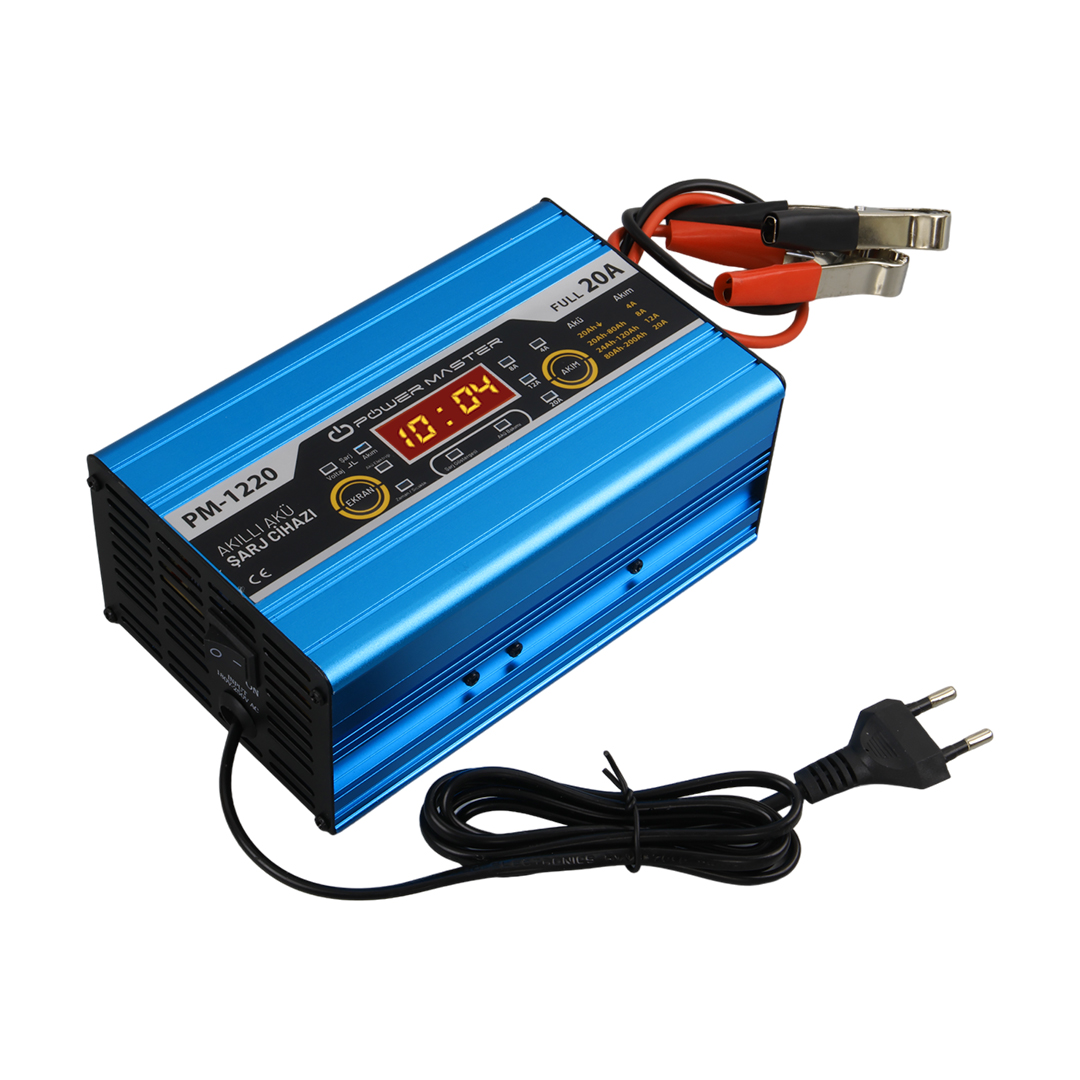 12 VOLT MAX 20 AMPER LCD EKRANLI AKÜ ŞARJ CİHAZI (5271) 12 VOLT MAX 20 AMPER LCD EKRANLI AKÜ ŞARJ CİHAZI (5271)