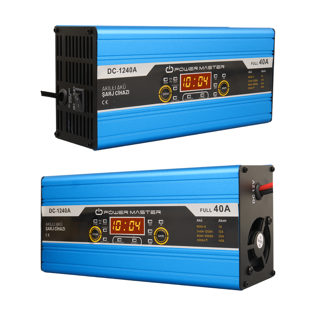 12 VOLT MAX 40 AMPER DİGİTAL EKRANLI  AKILLI AKÜ ŞARJ CİHAZI (5271)