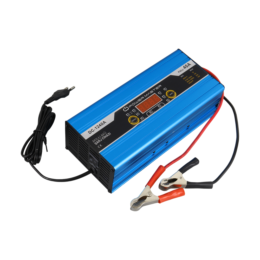 12 VOLT MAX 40 AMPER DİGİTAL EKRANLI AKILLI AKÜ ŞARJ CİHAZI (5271) 12 VOLT MAX 40 AMPER DİGİTAL EKRANLI AKILLI AKÜ ŞARJ CİHAZI (5271)