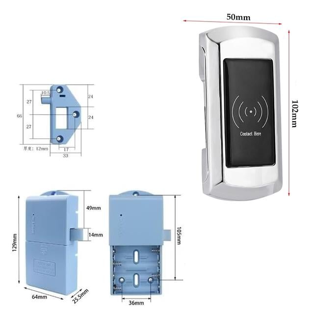 125Khz RFID Dijital Çekmece Dolap Kilidi (2'li Paket) (5271) 125Khz RFID Dijital Çekmece Dolap Kilidi (2'li Paket) (5271)