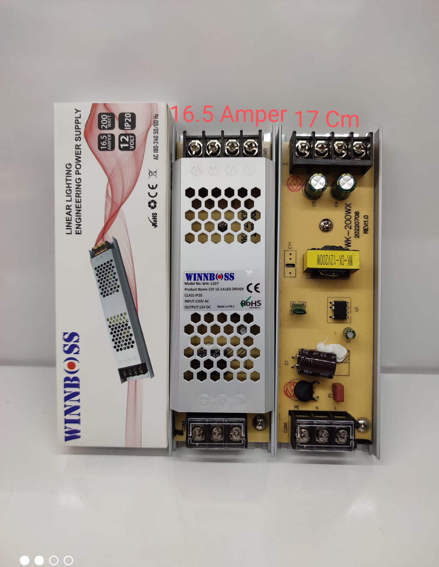 12V-16.5A-200W-IP20 ULTRA SLİM TRAFO (5271)