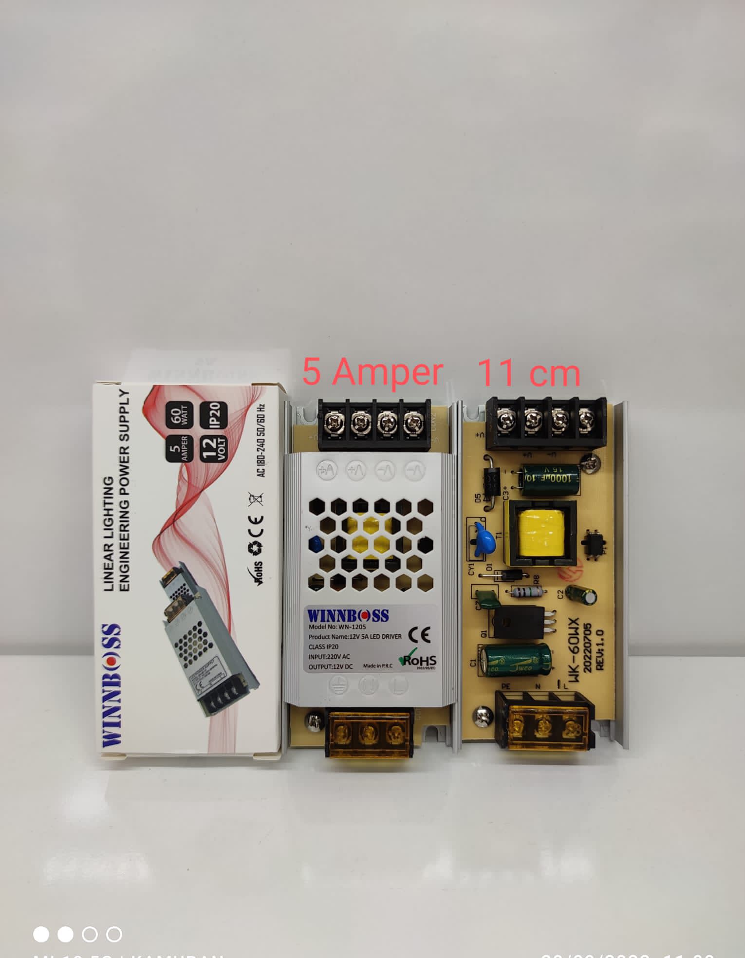 12V-5A-60W-IP20 ULTRA SLİM TRAFO (5271)