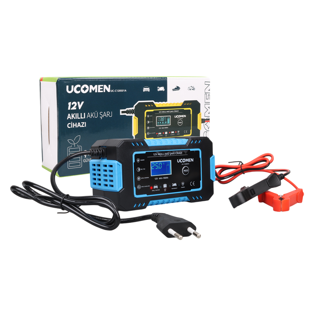 12V 6A MAVİ LED GÖSTERGELİ AKÜ ŞARJ CİHAZI UC-C120501A (5271) 12V 6A MAVİ LED GÖSTERGELİ AKÜ ŞARJ CİHAZI UC-C120501A (5271)
