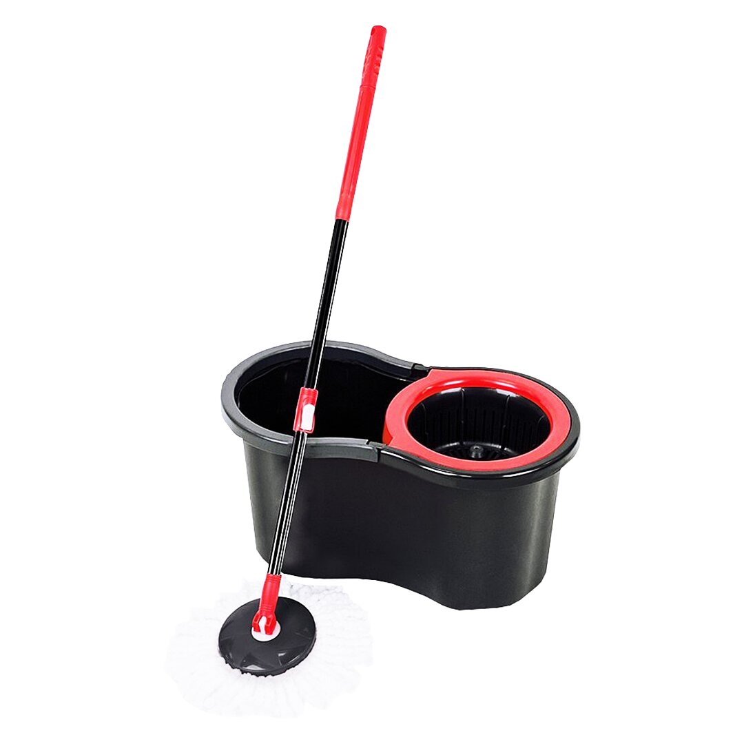 13LT - SİYAH - ŞİRİNK OTOMATİK DÖNERLİ KOVA MOP TEMİZLK SETİ (5271)