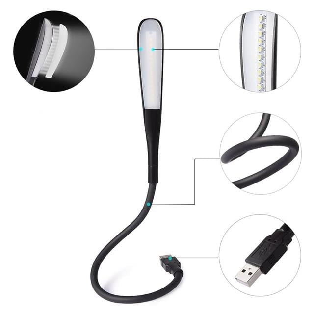 14 Ledli Siyah Esnek Usb Led Lamba (5271)