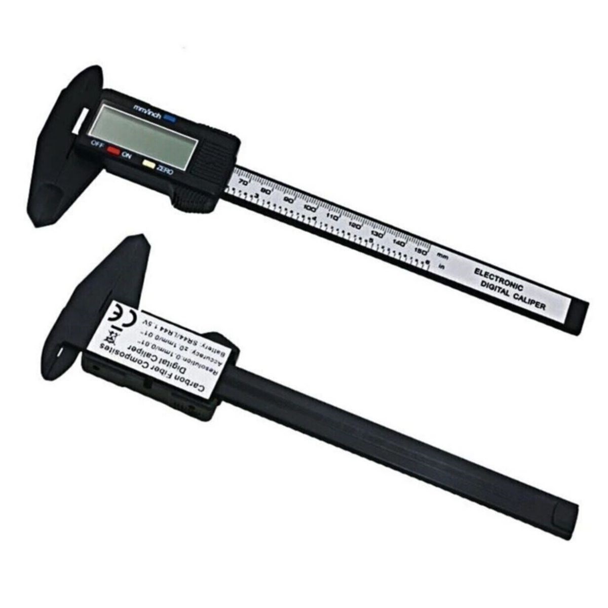 150 Mm Dijital Kumpas Elektronik Fiber Karbon Kaplı Plastik - Kumpas (5271)