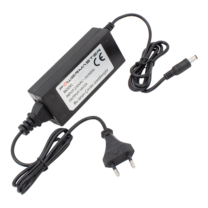 16 VOLT 3 AMPER PLASTİK KASA MASAÜSTÜ SANTRAL ADAPTÖRÜ 5.5*2.5 UÇLU (5271)