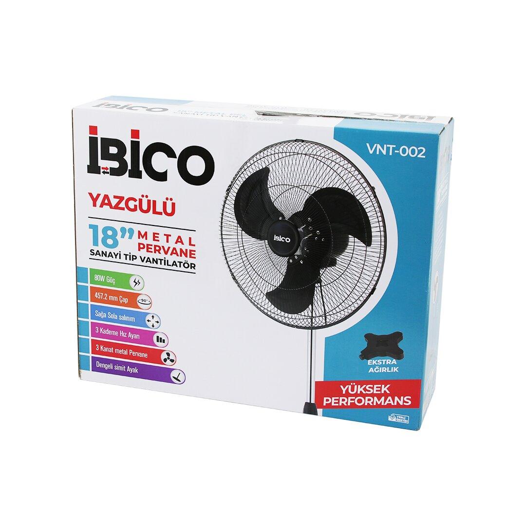 18 İNÇ 45.7CM SANAYİ TİPİ AYAKLI VANTİLATÖR 3 KADEME HIZ - 3 METAL KANAT 80W 140CM YÜKSEKLİK VNT-002 (5271)