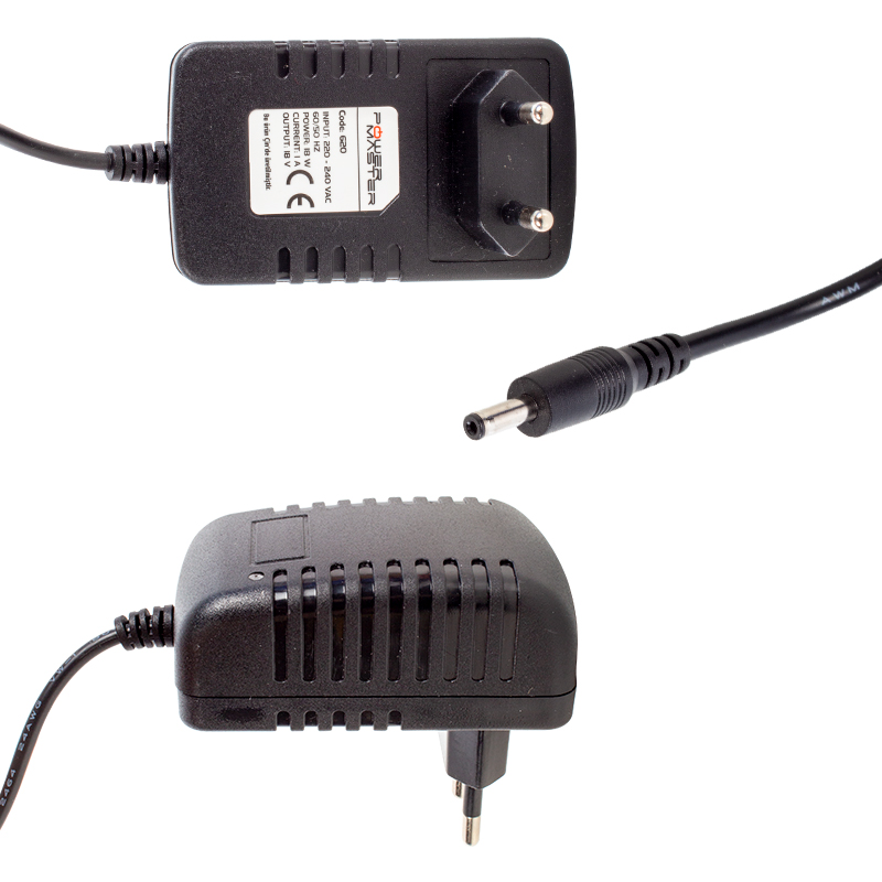 18 VOLT - 1 AMPER 3.5*1.35 UÇLU PLASTİK KASA PRİZ TİPİ ADAPTÖR (5271)