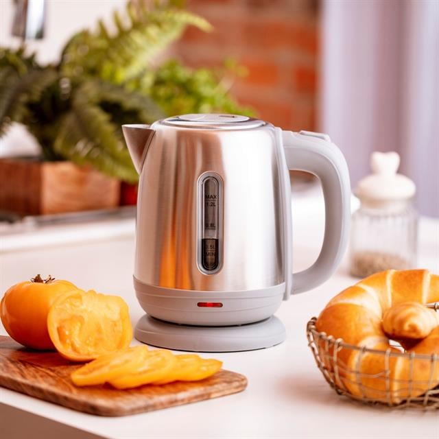 1800W 1.8 Litre Lüks Çelik Su Isıtıcı Kettle İnox CRW-7211 (5271)