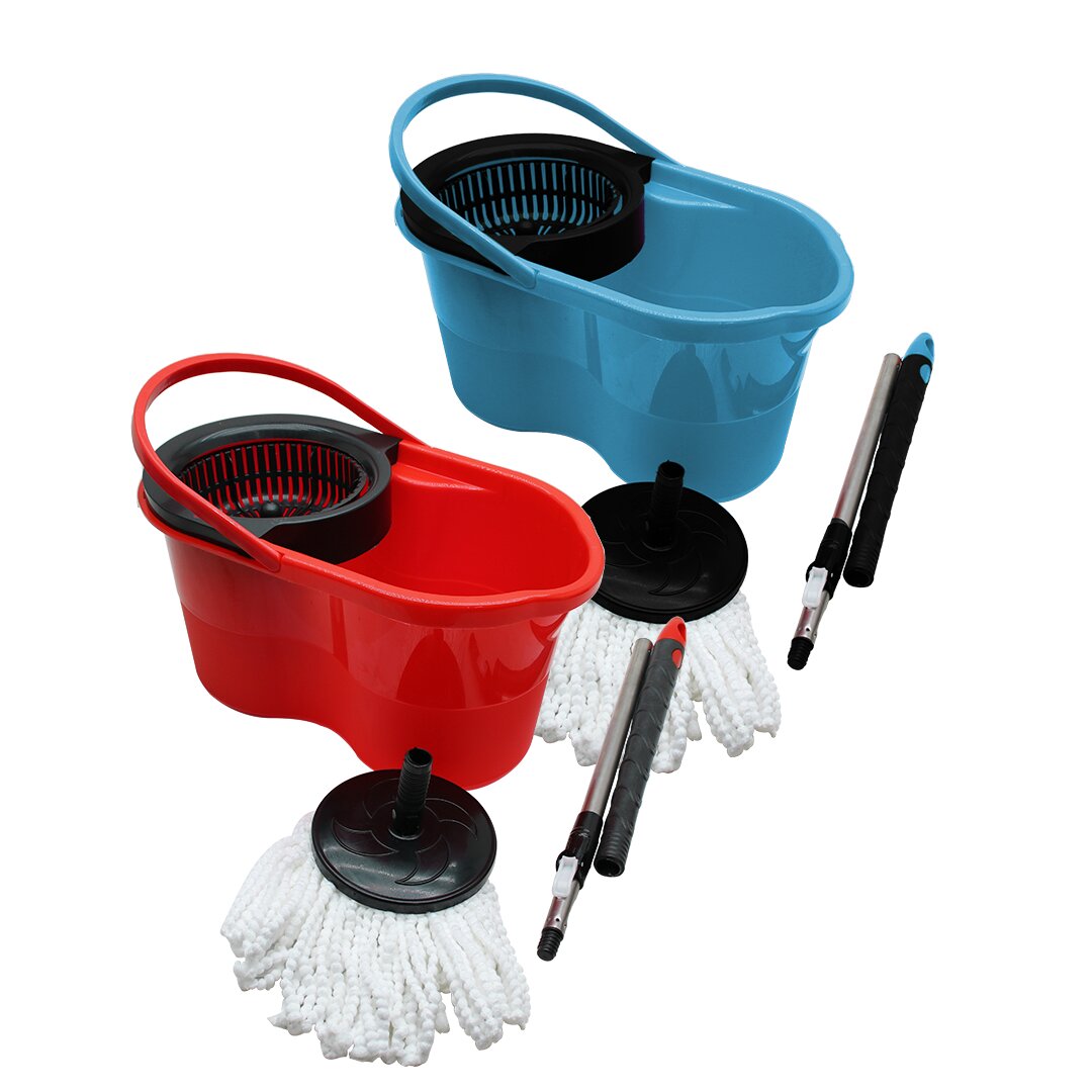 18LT---ŞİRİNK--- RENKLİ OTOMATİK DÖNERLİ KOVA MOP TEMİZLİK SETİ (5271)