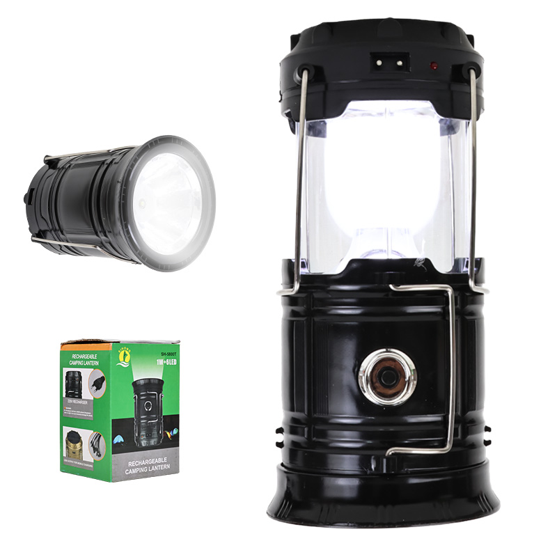 1W+6LED SOLAR+ŞARJLI KAMP LAMBASI (5271)