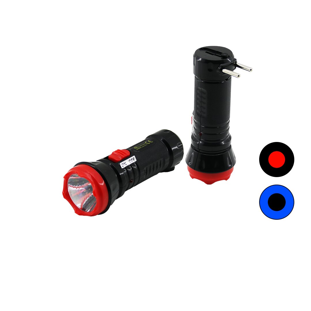 1W TEK LED FİŞ ŞARJLI EL FENERİ UZUN MESAFELİ (5271)