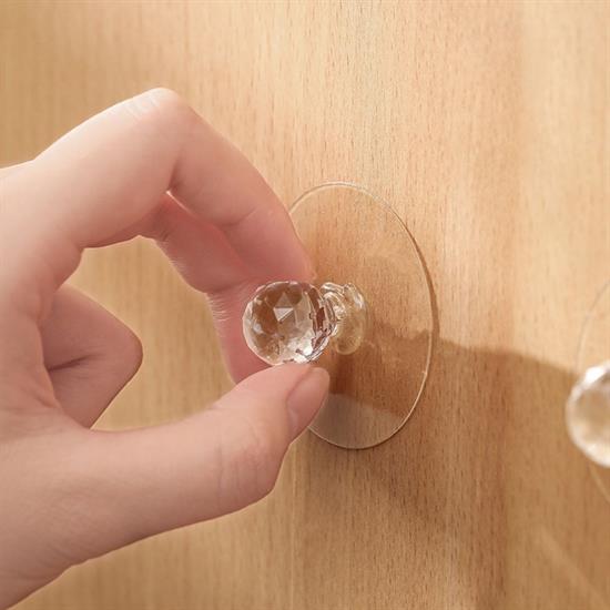 2 Adet Kristal Kendiliğinden Güçlü Yapışkanlı Kulp Askısı Tutma Kolu (5271)