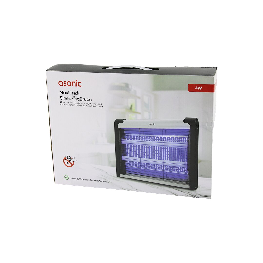 2 LEDLİ SİNEK ÖLDÜRÜCÜ CIZ MAKİNE 4W - 2000V 30M2 ETKİNLİK ALANI AS-A28 (5271)