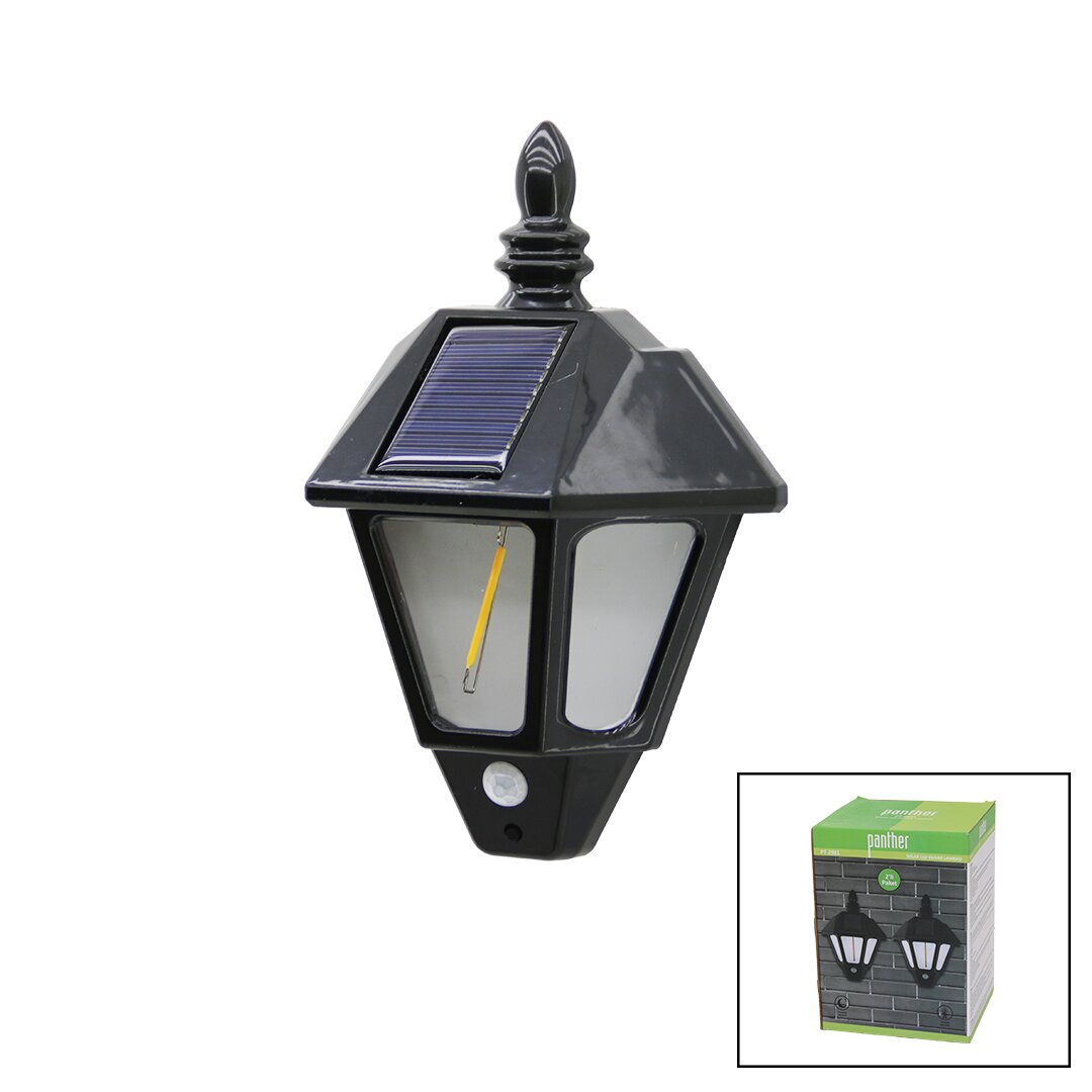 2 PCS  SOLAR - GÜNEŞ ENERJİLİ DUVAR LAMBASI COB LED SENSÖRLÜ= 3 MOD FONKSİYON BAHÇE-BALKON-SOKAK PT-2981 (5271)