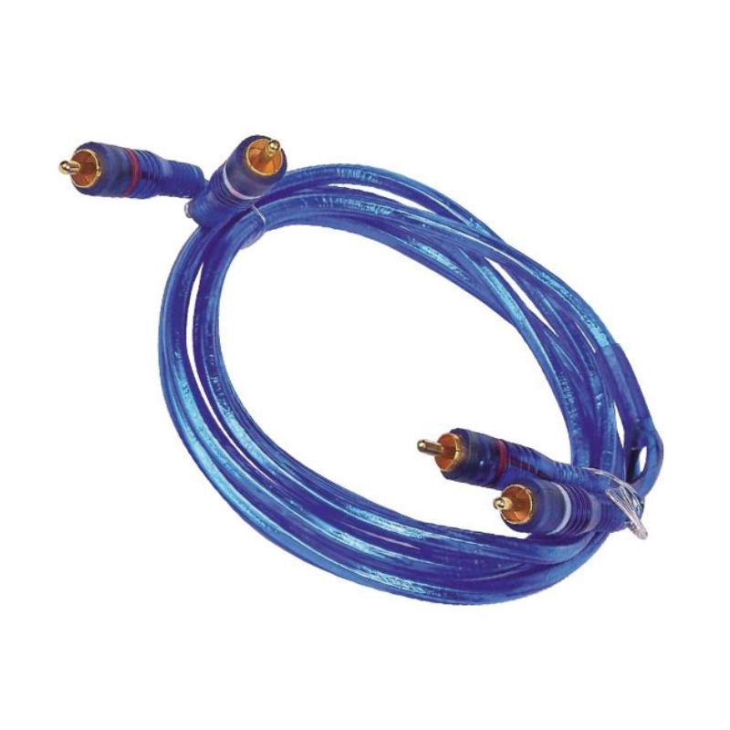 2 RCA + 2 RCA 1.8 METRE MAVİ ŞEFFAF KABLO (5271)