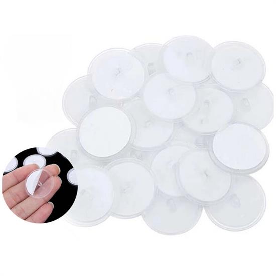 20 Adet Şeffaf Yuvarlak 3 Cm Çaplı Güçlü Disk Yapışkanlar (5271)