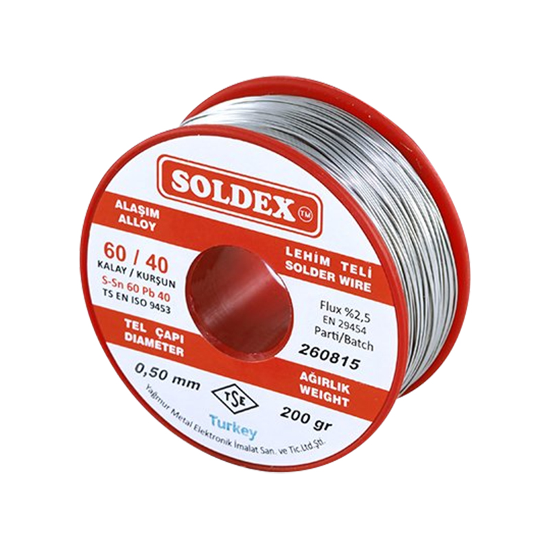 200 GR LEHİM İNCE 0,50 MM SOLDEX  SN60 PB40 (5271)