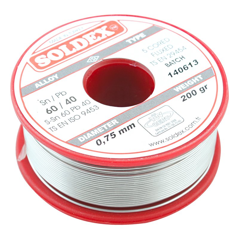 200 GR LEHİM İNCE 0,75 MM SOLDEX  SN60 PB40 (5271)