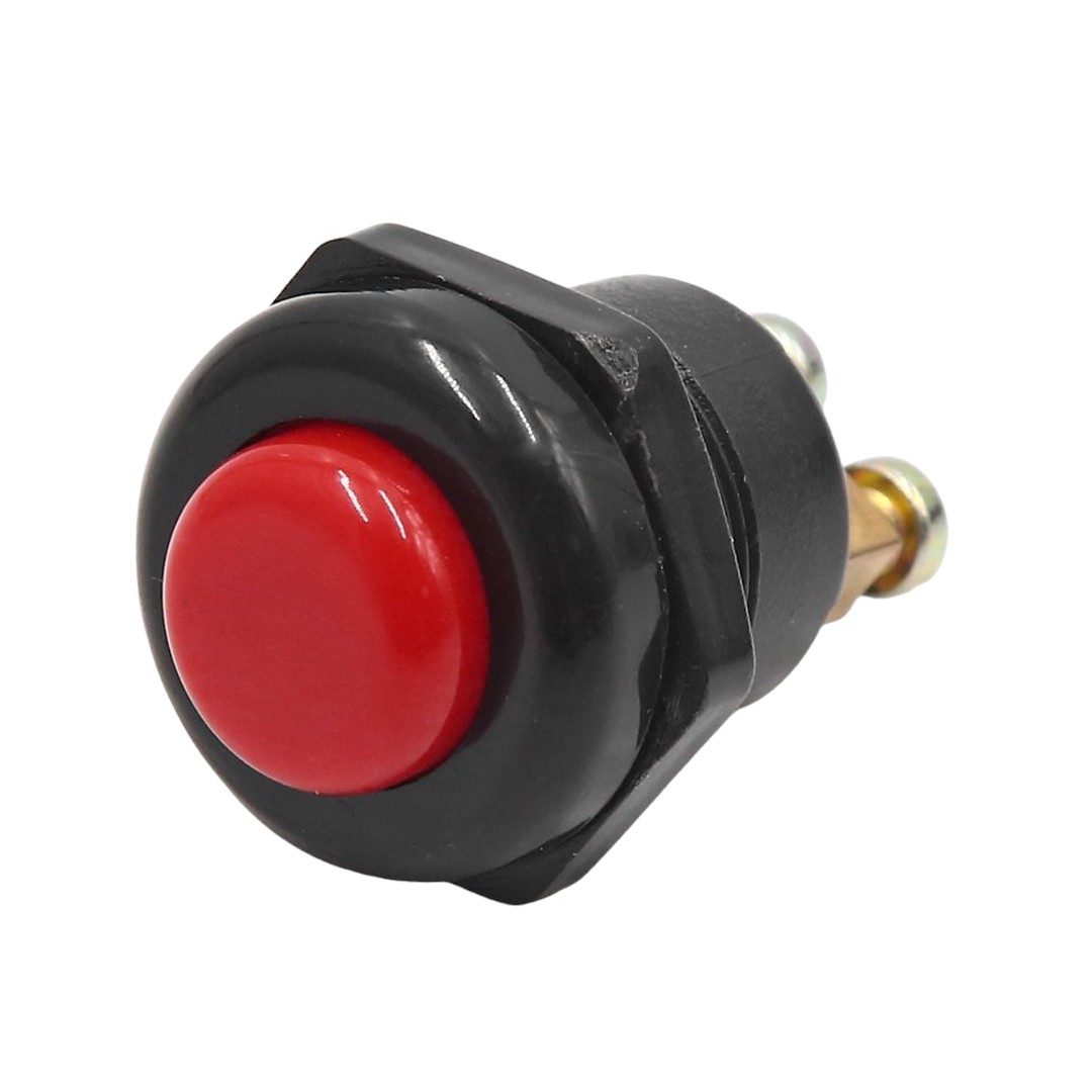 22 MM PLASTİK 2P MARŞ-KORNA BUTONU KIRMIZI (IC-180A-1) (5271)