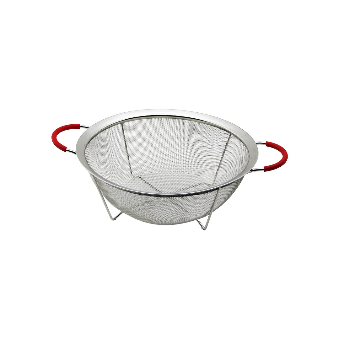 22CM TEL SEPET METAL SÜZGEÇ SİLİKON KILIFLI KULP METAL ÇERÇEVE - AYAK (5271)