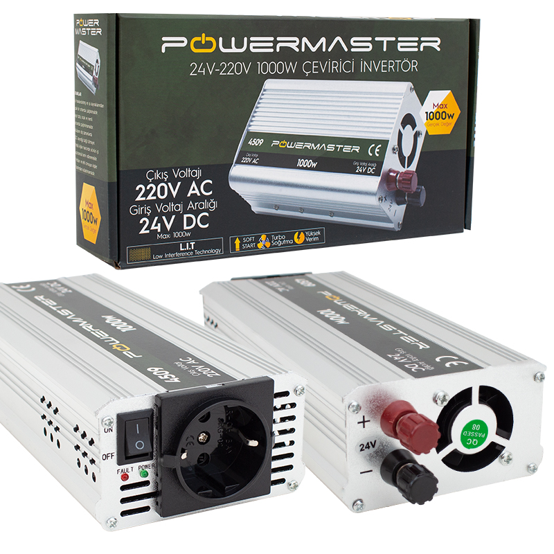 24 VOLT 1000 WATT MODIFIED SINUS İNVERTER (5271) 24 VOLT 1000 WATT MODIFIED SINUS İNVERTER (5271)