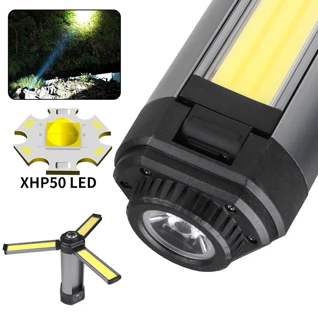 25 WATT USB - TYPE-C GİRİŞLİ P50 VE COB LEDLİ 2 KANATLI KOLLU ÇALIŞMA LAMBASI (5271)