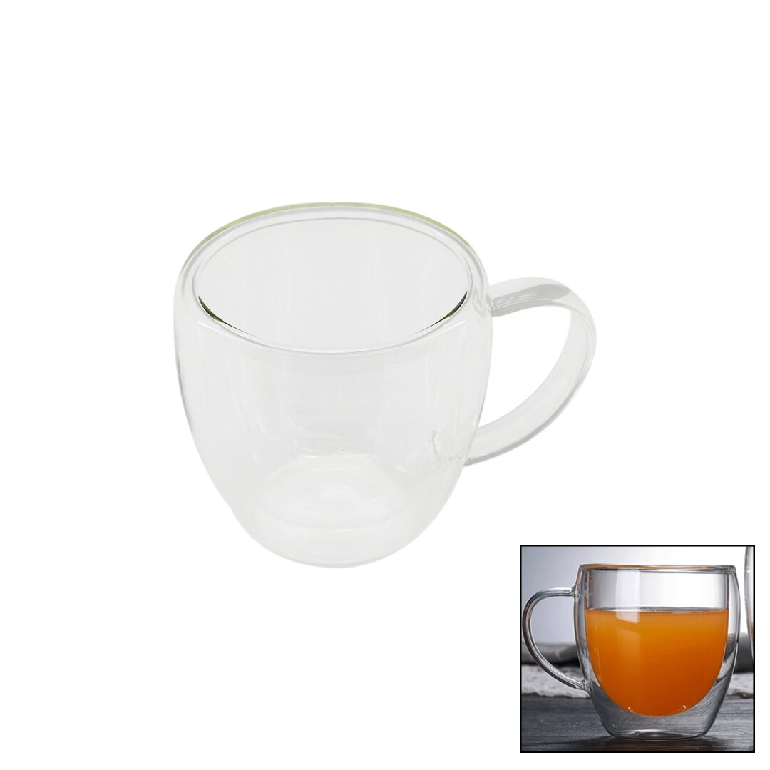 250ML - DAR ÇİFT CİDARLI - SADE TERMİSİL - ISIYA DAYANIKLI CAM BARDAK (5271)