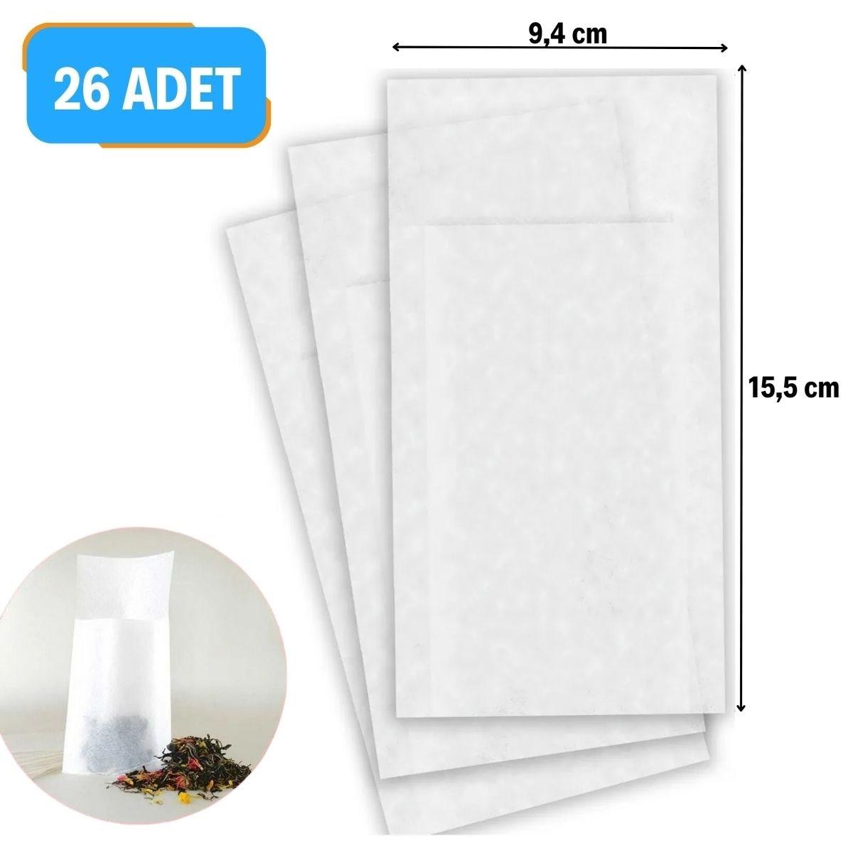 26 Adet Pratik Kullan At Çay,Bitki Çayı,Filtre Kahve Demleme Poşeti Süzgeci (5271)