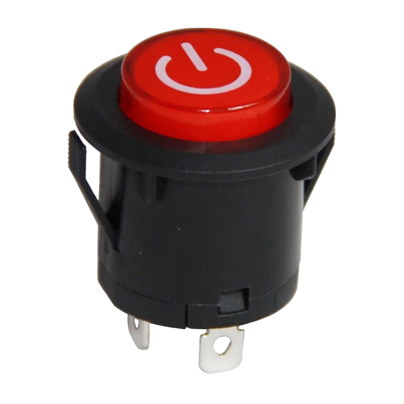 26MM ON/OFF KALICI LEDLİ ROCKER BUTON POWER SİMGELİ (IC-180F) (5271)