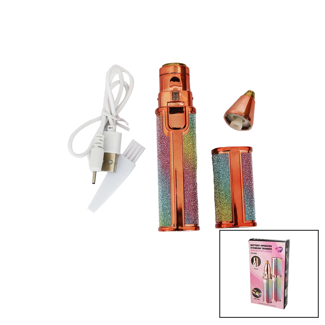 2IN1 BAŞLI - SİMLİ - RUJ MODEL - USB ŞARJLI YANAK - BURUN TÜY ALMA MAKİNESİ (5271)