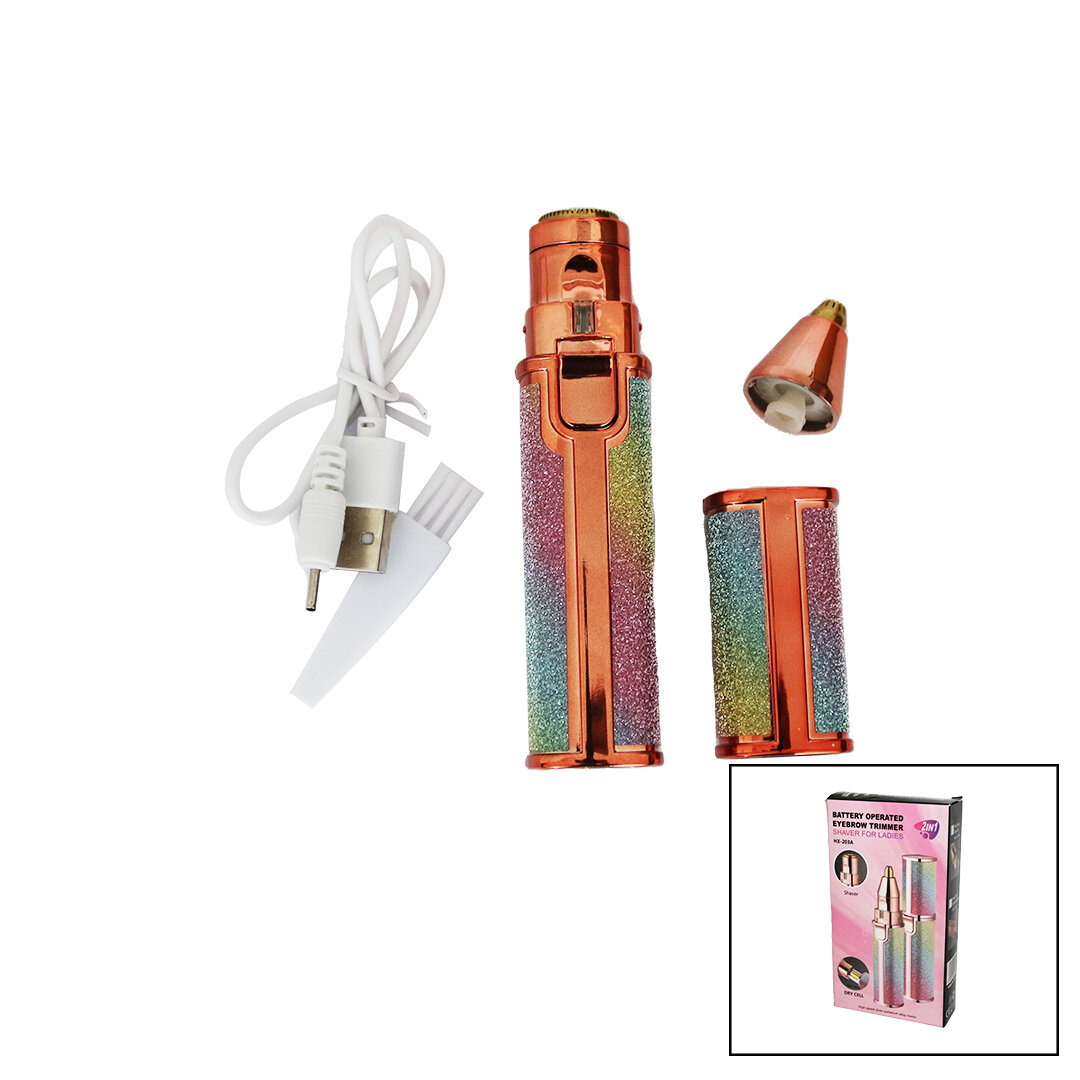 2IN1 BAŞLI - SİMLİ - RUJ MODEL - USB ŞARJLI YANAK - BURUN TÜY ALMA MAKİNESİ (5271)