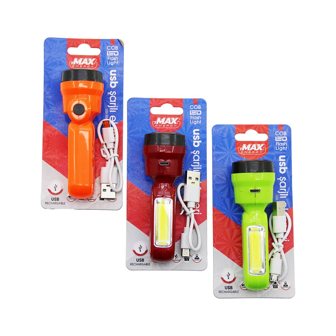 2IN1  MİNİ EL FENERİ USB ŞARJLI= 400 mAh COB LED: 350 LÜMEN - SİDE LED: 700 LÜMEN (5271)
