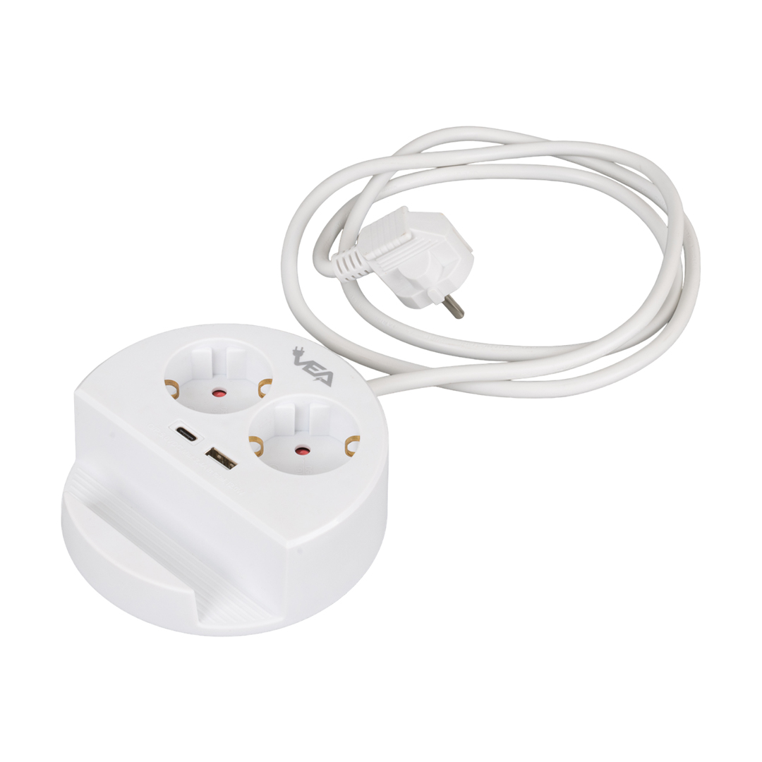 2Lİ USB + TYPE-C GİRİŞLİ TELEFON STANDLI 1.5 METRE GRUP PRİZ VE- G1102C (5271) 2Lİ USB + TYPE-C GİRİŞLİ TELEFON STANDLI 1.5 METRE GRUP PRİZ VE- G1102C (5271)