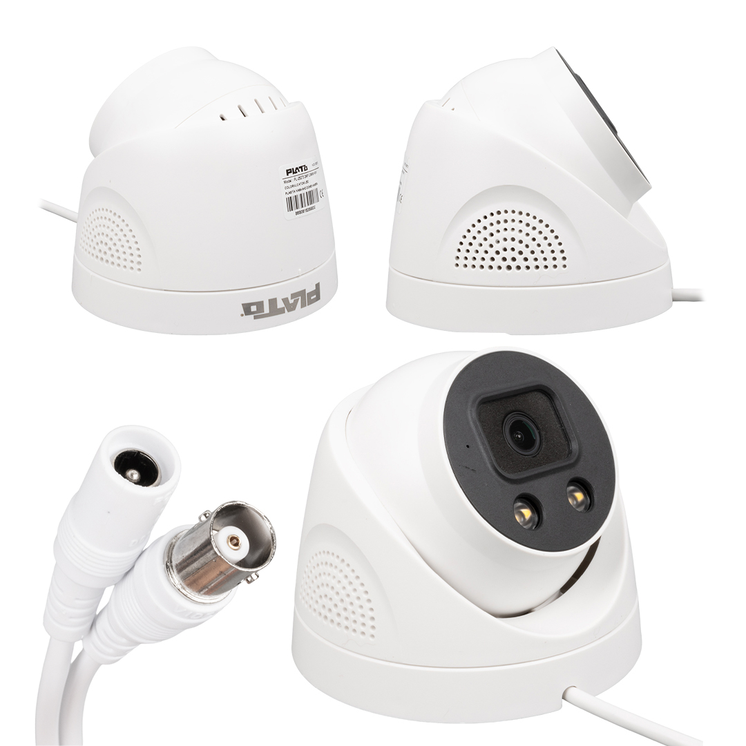 2MP COLOR VU 3.6 MM 2 ATOM LED PLASTİK KASA AHD DOME KAMERA PL-25273 (5271)