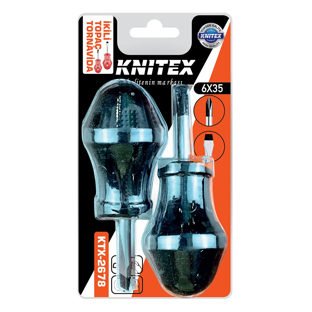 2PCS - YILDIZ-DÜZ  TOPAÇ TORNAVİDA SETİ 6X35 (5271)