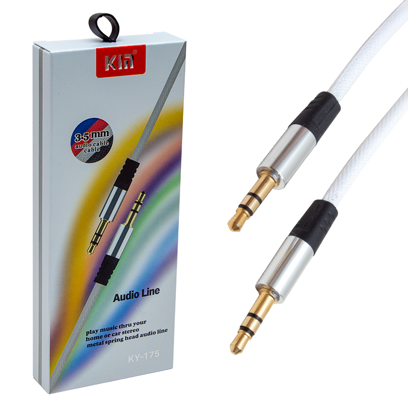 3.5 MM 1.2 METRE ERKEK/ERKEK BEYAZ STEREO AUX KABLO (5271)