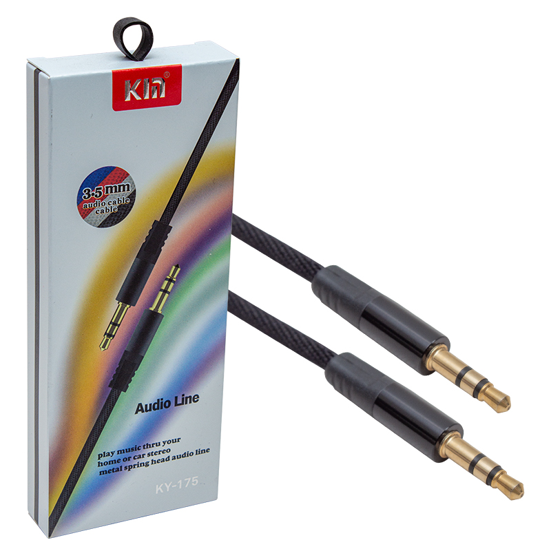 3.5 MM ERKEK/ERKEK SİYAH STEREO AUX 1.1 MT KUTULU KABLO (5271)