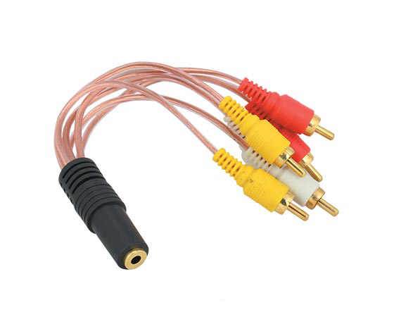 3.5 MM ST DİŞİ / 6 RCA ERKEK 5+1 KABLO (5271)