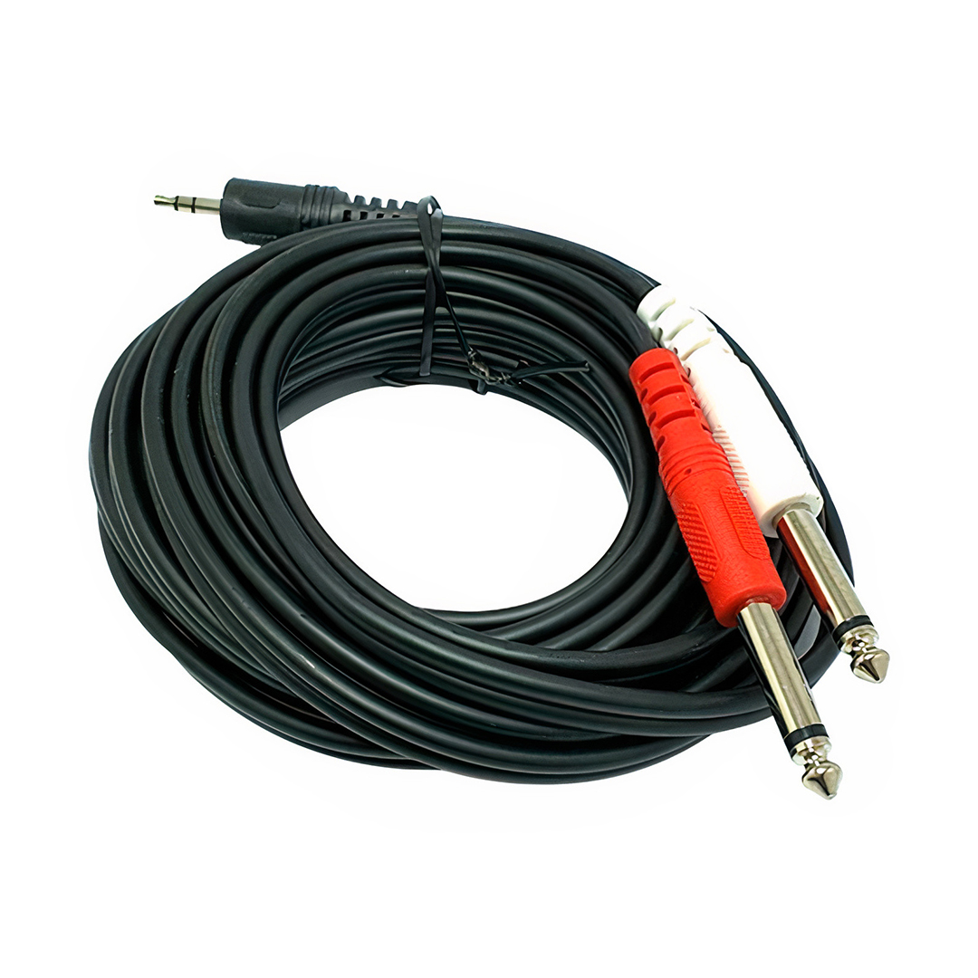 3.5 MM STEREO ERKEK/2X6.3 MM MONO ERKEK 5 METRE SES KABLOSU (5271)