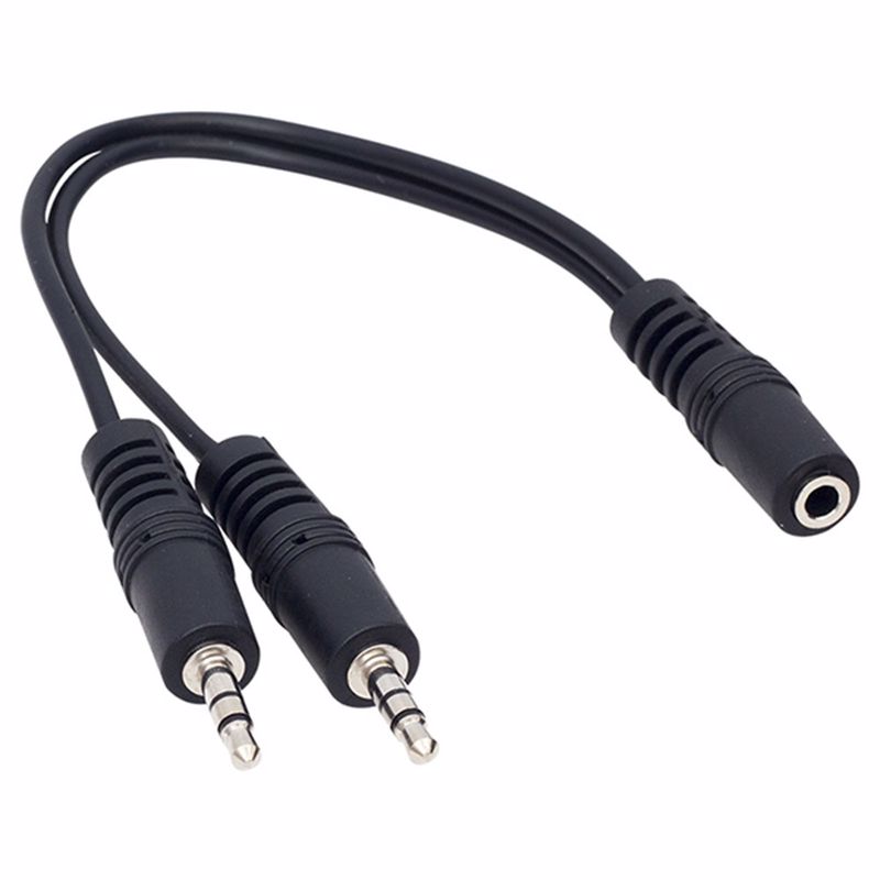 3.5 MM STEREO DİŞİ / 2 X 3.5MM STEREO ERKEK 20 CM Y KABLO KABLO (5271)