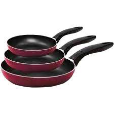 3 BOY TEFLON TAVA SETİ BAKALİT SAPLI16-20-24CM. (5271)