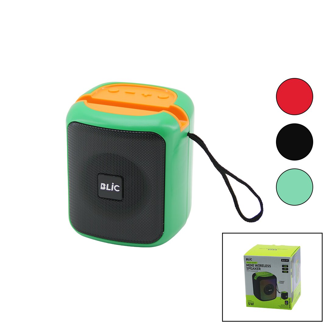 3 İNÇ BLUETOOTH WİRELESS SREAKER HOPARLÖR USB ŞARJLI LED RGB IŞIKLI ULTRA BASS 5W USB - TF - TWS BLS-61 (5271)
