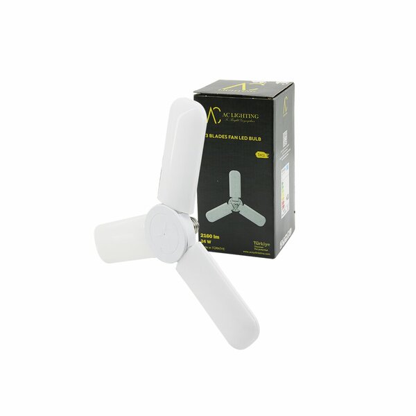 3 KOLLU 30W=270W - E27 BEYAZ LED AMPUL 2400LM - 6500K - 15CMX 3 KANAT SR-2430 (5271)